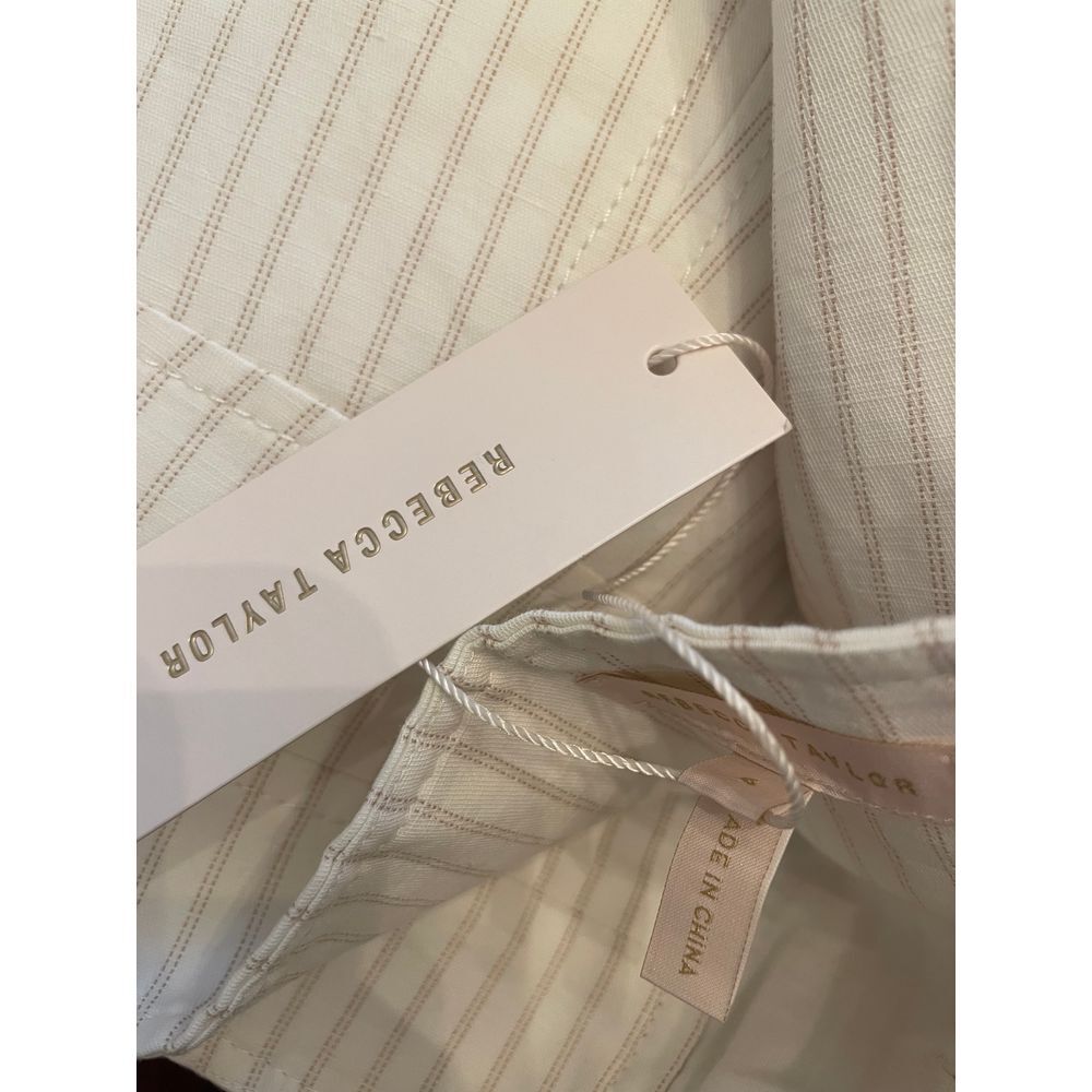 NWT Rebecca Tayor cream pinstriped skirt size 6 295$ retail‎ - Picture 3 of 7